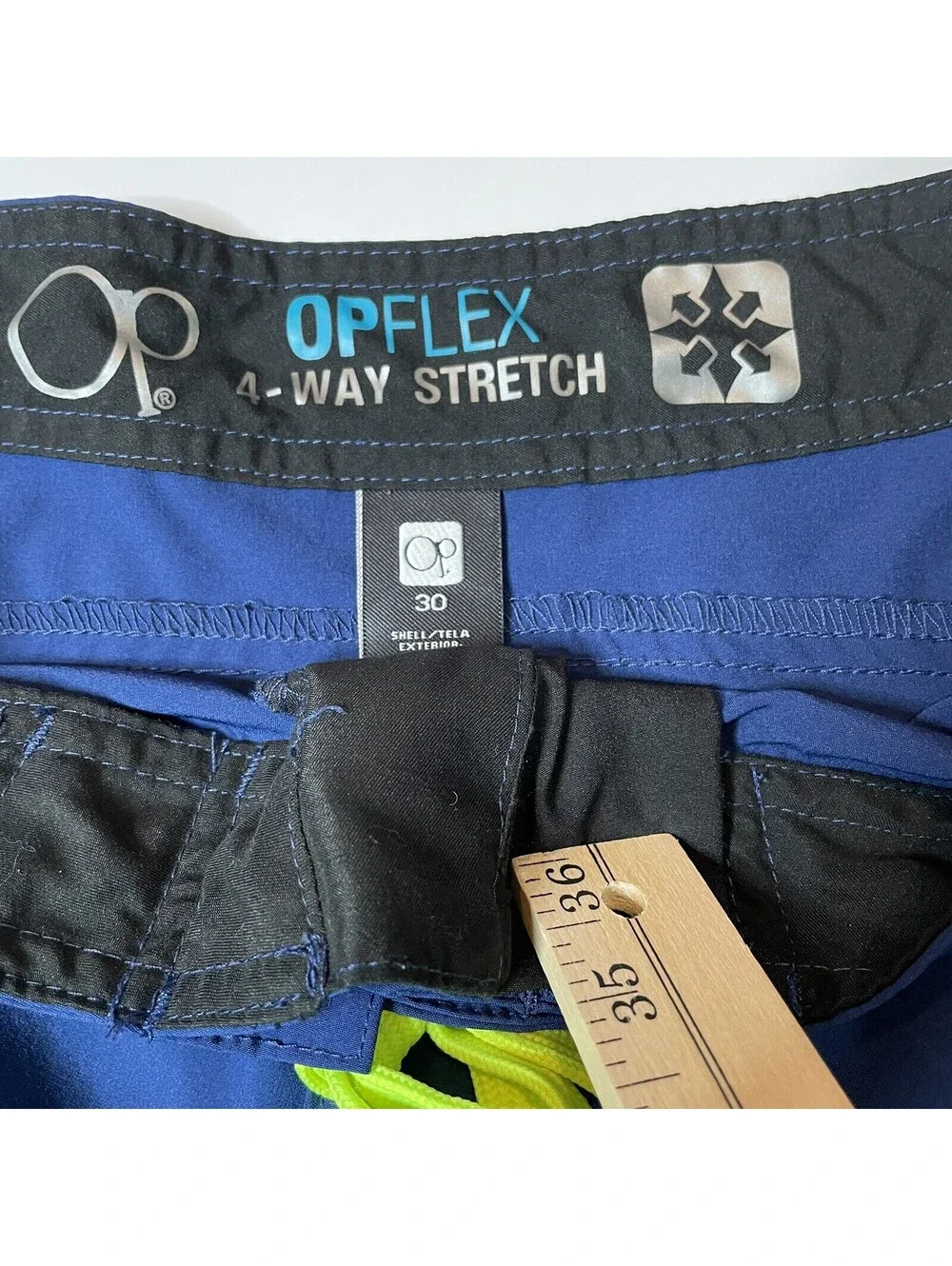 Ocean Pacific OP FLEX 4-Way Stretch Blue Board Shorts Size 30 OP